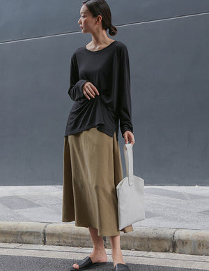 Amanda A-line soft tencel skirt